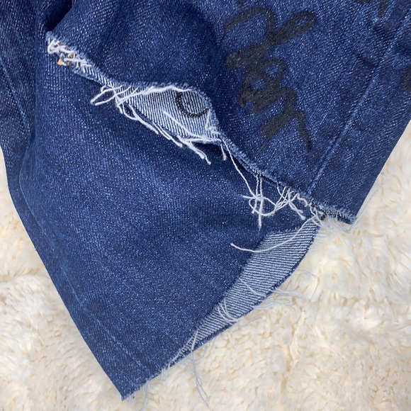 ZARA NWT embroidered jeans raw hem size 0 - Picture 6 of 14